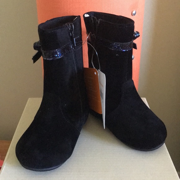 ♦️NWT Gymboree Sparkle Bow boots Toddler Girl  5 - Picture 3 of 8